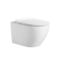 Унитаз подвесной безободковый Торнадо 530*360*350мм HOLLER FLOW MW  D-PM3644-WHITE