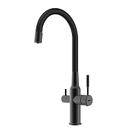 Смеситель для кухни с гибким изливом Expert Lemark LM5083BL-Black черный Смеситель для кухни с гибким изливом Expert Lemark LM5083BL-Black черный