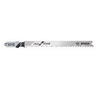 Пилка для лобзика Bosch T101B HCS Clean for Wood по дереву 3-30мм 3 штуки 2608630557