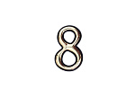 Цифра самокл. мал. золото "8" (упак.)