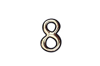 Цифра самокл. мал. золото "8" (упак.)