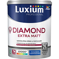 Краска для стен и потолков глубокоматовая Prof Diamond Extra Matt белая база BW Luxium 50034525 (4.5л)