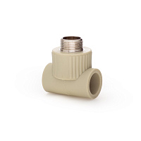 Тройник комбинированный PPR 25*3/4" Lammin наружная резьба полипропиленовый серый Lm31046025020G