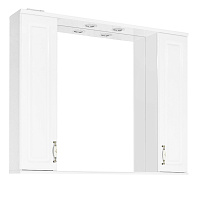 Шкаф зеркальный Олеандр-2 100С с подсветкой белый, Style Line ЛС-00000583