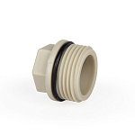 Заглушка резьбовая PPR 3/4" с O-Ring Lammin полипропиленовая серая Lm31036200000G