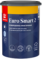 Tikkurila Euro Smart 2 акрилатная краска для стен и потолков белая (База VVA) 0.9л