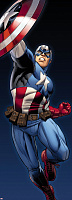 Фотообои "Avengers Captain" 1 лист, 73*202 см, Komar 1-431