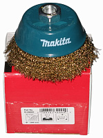 Щетка-крацовка чашечная для УШМ Makita 100мм сталь с латунным покрытием D-39805