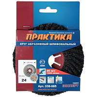 Круг (диск) шлифовальный абразивный торцевый Практика 125*22мм Р 24 (038-685)