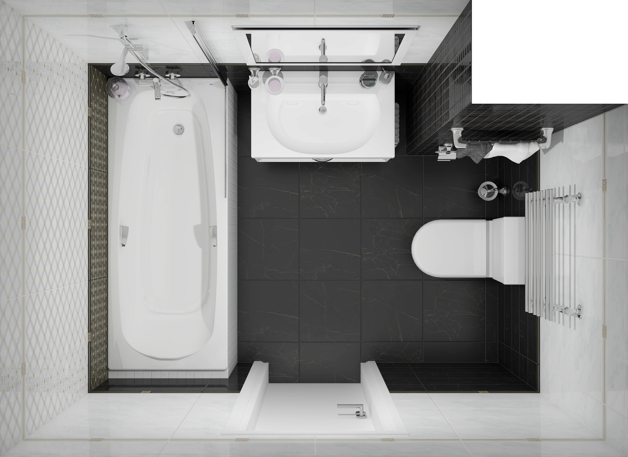 Декор мозаичный Royal черный 20*60см Laparet MM60074 купить 4