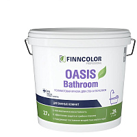 Краска для влаж. помещений OASIS BATHROOM  полуматовая бесцветный (база С) 2.7л Finncolor