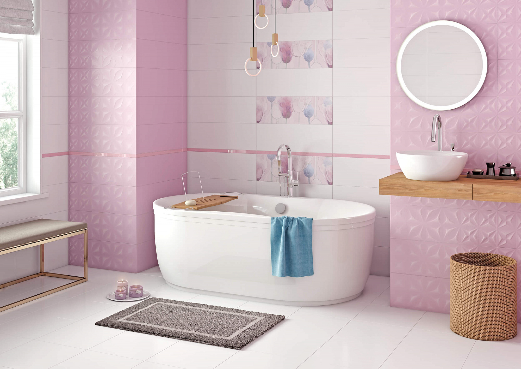 Плитка настенная Lila, цвет розовый, 25*75см Cersanit LLU071 доставка Нижний Новгород 1 Плитка настенная Lila, цвет розовый, 25*75см Cersanit LLU071 купить 1