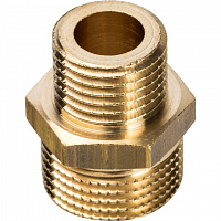 Ниппель наружная резьба переходной латунь 3/8"*1/4" STOUT SFT-0003-003814