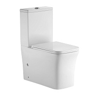 Унитаз-компакт безободковый HOLLER CRAFT 640*365*830мм  микролифт белый HOLLER B-P3094