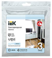 Лента светодиод LSR-2835W60-4.8-IP20-12B 4.8Вт 12В (1шт-3м) LSR1-2-060-20-3-03