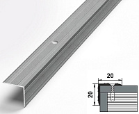 Профиль угловой 20*20*900мм бетон скай Лука ПУ 05.900.059