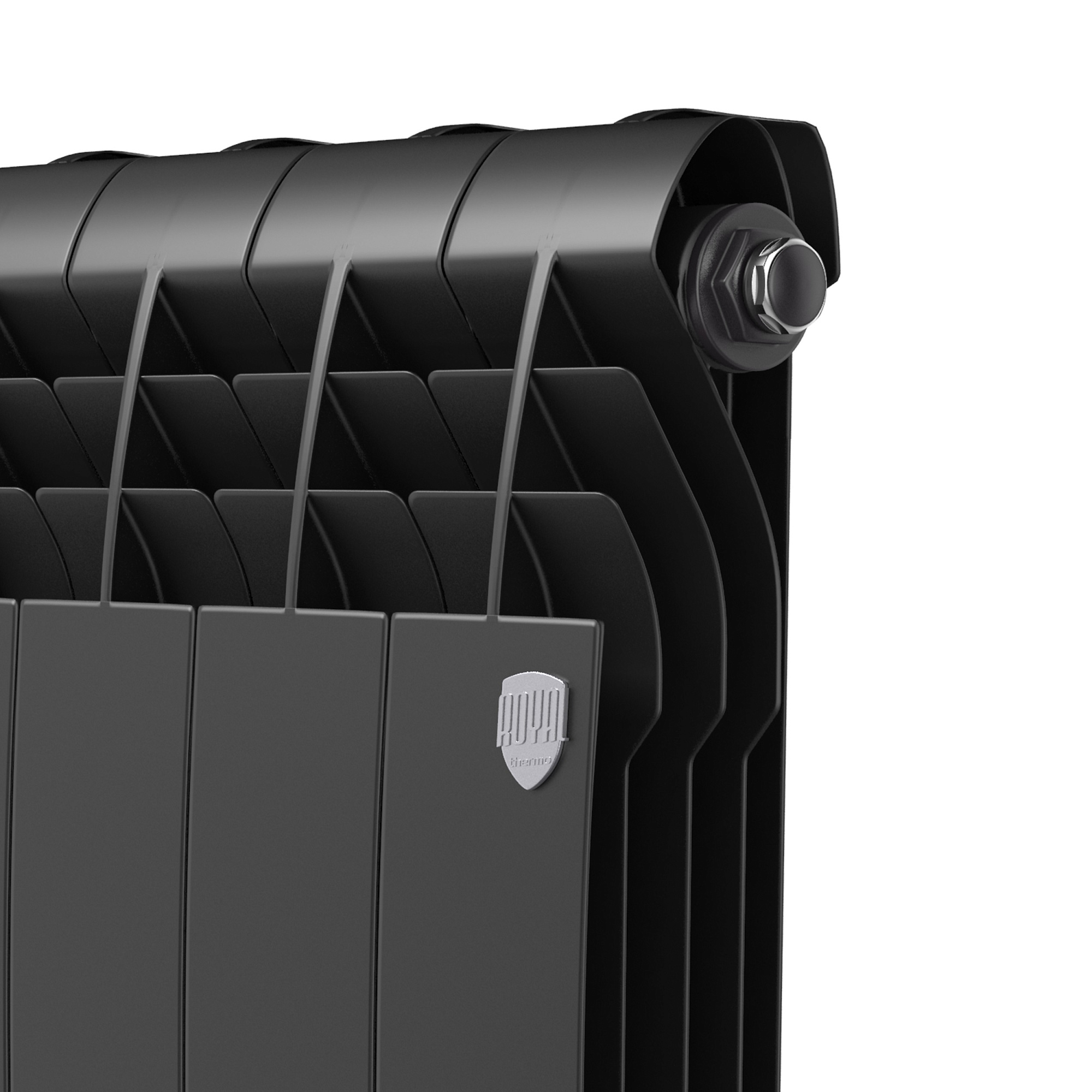 Радиатор биметаллический BiLiner 350мм  10 секций Noir Sable Royal Thermo RTBNS35010 купить 3