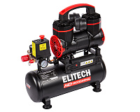 Компрессор безмасляный малошумный Elitech HD ACF 200-8S 220В 1.0кВт 8л