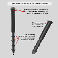 Колышек крепёжный для пластикового бордюра ADVAPLAST К/240.10 (10шт)