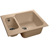 Мойка кухонная GranFest STANDART GF-S-605 прямоугольная 2 чаши 612*495мм топаз