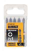 Бита ударная DeWalt IMPACT Torsion PZ1 50мм (5шт) (DT7390T-QZ)