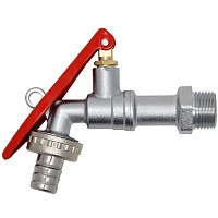 Кран шаровой водоразборный со штуцером 1/2" под замок Masterprof ДС.081023