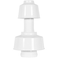 Оголовок с ветрозащитой D 80/125 вертикальный коаксиальный белый Rommer RCA-8125-000106