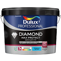 Краска для стен и потолков Diamond Max Protect матовая белая база BW Dulux (10л)