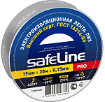 Изолента серо-стальная 19мм*20м Safeline 32658