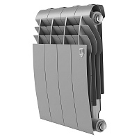 Радиатор биметаллический BiLiner 350мм 4 секций Silver Satin Royal Thermo RTBSS35004