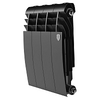 Радиатор биметаллический BiLiner 350мм 4 секций Noir Sable Royal Thermo RTBNS35004