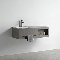 Раковина со столешницей из керамогранита ALBA 1000 07-100-Matte Grey серый подвесная HOLLER 342208