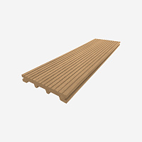 Доска террасная полнотелая UnoDeck TITANO 150*21*3000мм RusDecking орех