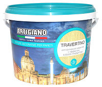 Штукатурка декоративная TRAVERTINO эффект необработанного камня ARTIGIANO 14141 (2.5л)
