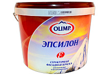 Краска акриловая фасадная OLIMP Эпсилон структурная Белая матовая - 10 л