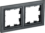 Рамка BRITE РУ-2-БрЧ BR-M22-K02 2-местная черный IEK 8044788
