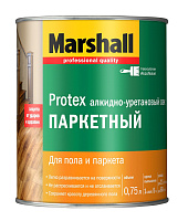 Паркетный алкидно-уретановый лак Marshall Protex Parke Cila Бесцветный полуматовый (0.75л)