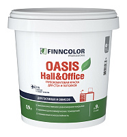 Краска для стен и потолков OASIS HALL & OFFICE глубокоматовая база А белая Finncolor (0.9л) Краска для стен и потолков OASIS HALL & OFFICE глубокоматовая база А белая Finncolor (0.9л)