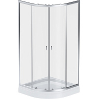 Ограждение душевое X-Joy Twin Slide с поддоном 90*90см матовый хром AM.PM W88E-205-090MT