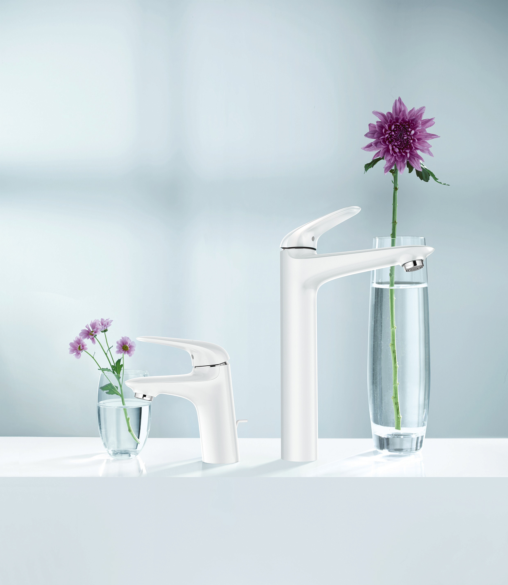 Смеситель Eurostyle для раковины цвет белая луна GROHE 23707LS3 купить 2