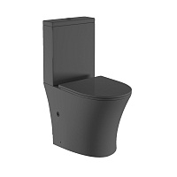 Унитаз-компакт безободковый HOLLER SIT MDG 620*370*820мм серый матовый HOLLER  B-PM3080-DARK GRAY