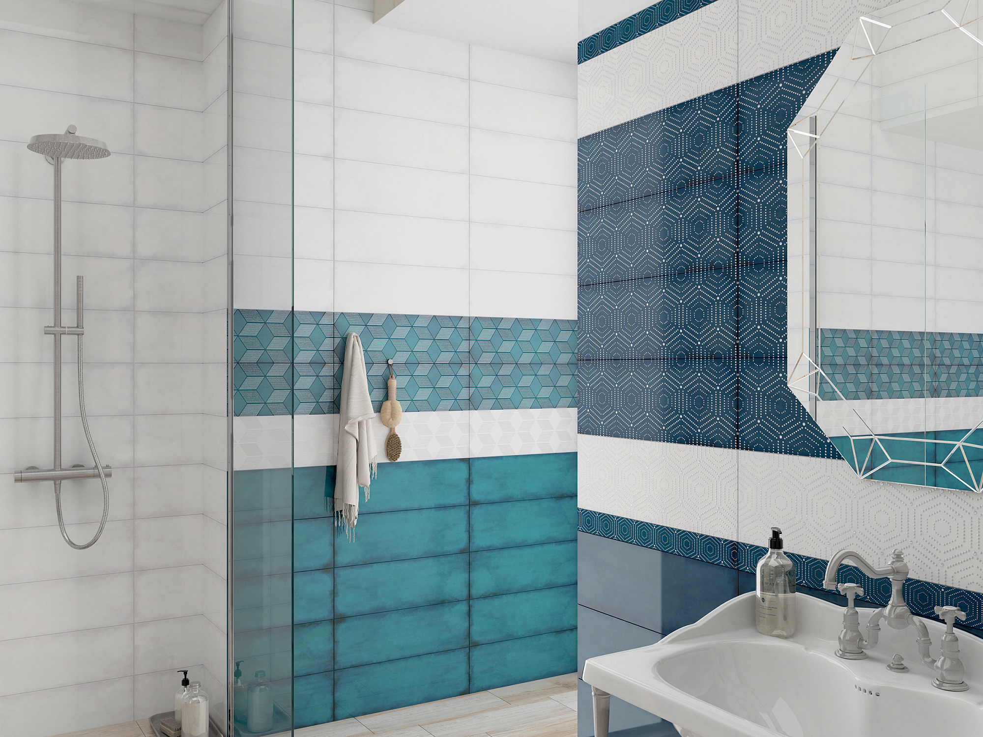 Бордюр Парижанка Геометрия 6*60 см, LB-CERAMICS 1506-0175 купить 1