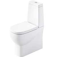 Унитаз-компакт INFINITY SL DM с сиденьем с микролифтом белый, Sanita Luxe INFSLCC01040522