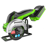 Углошлифовальная машина аккумуляторная Greenworks GD24UCS (бесщет) 24В диск ф76*10мм без акк и з/у(тушка) (3402007)