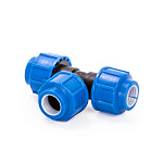 Тройник компрессионный обжимной для ПНД труб 40мм Lammin Lm34014404040(44/4)