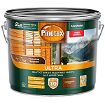 Влагостойкая защитная лазурь Pinotex Ultra для древесины тиковое дерево 9 л