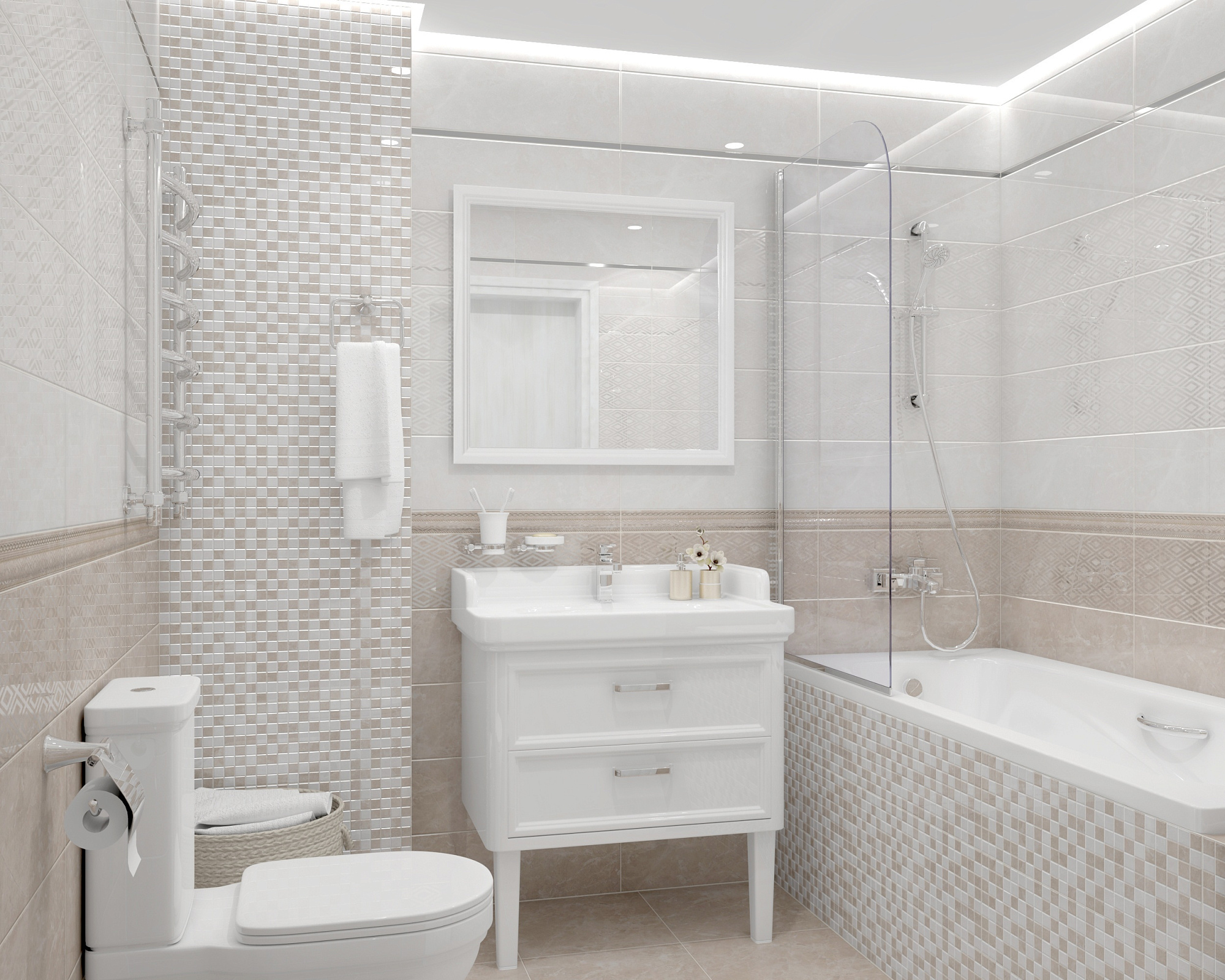 Бордюр Elektra Rombo бежевый 6*60см Laparet купить 1