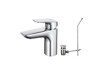 Смеситель ВЕГА для раковины 97 с донным клапаном Aquatek AQ1011CR