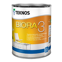 Краска для потолков Teknos Biora 3 белая глубокоматовая (База PM1) 0.9 л