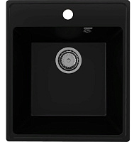Мойка для кухни кварцевая Ulgran Quartz Forte 425-07 прямоугольная с отверстием под смеситель уголь
